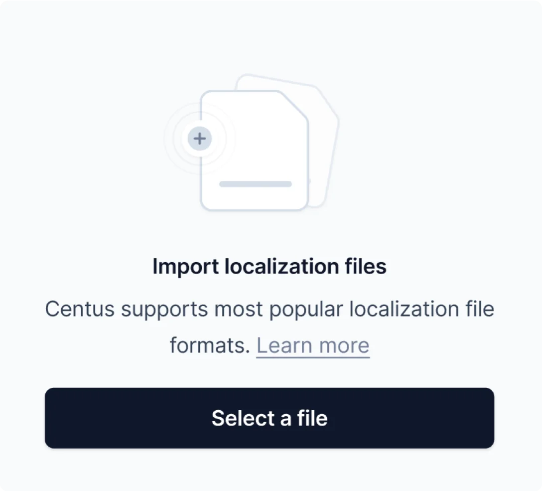 selecting a file in Centus