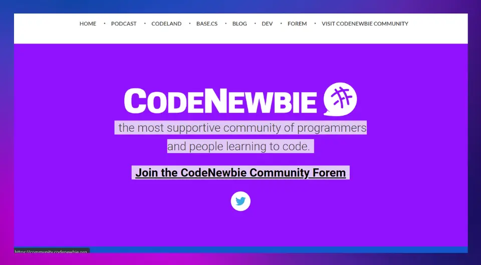 CodeNewbie homepage